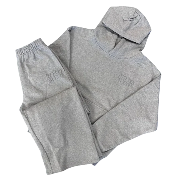 BROKEN PLANET BASICS HEATHER GREY TRACKSUIT