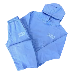BROKEN PLANET BASICS WASHED LIGHT BLUE TRACKSUIT