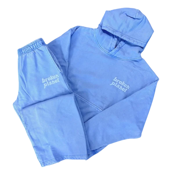 BROKEN PLANET BASICS WASHED LIGHT BLUE TRACKSUIT