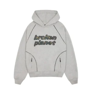 BROKEN PLANET MARKET PERFORMANCE HOODIE HEATHER GRAY