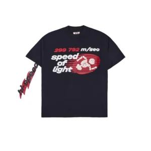 BROKEN PLANET MARKET SPEED OF LIGHT T SHIRT MIDNIGHT BLACK