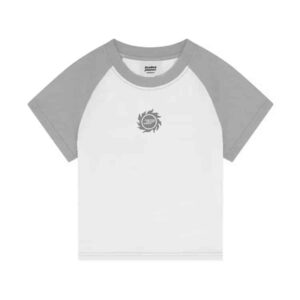 Broken Planet Sun Logo Baby Tee Snow